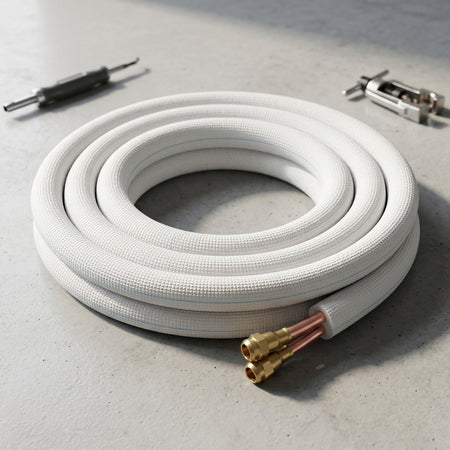 SDS HVAC Supply R-454B Pre-Charged Quick-Connect Line Set – 1/4" x 1/2", 25 ft, for 18K