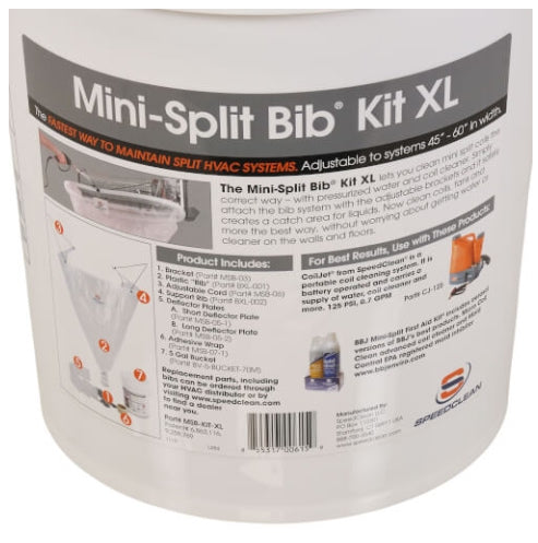 SDS HVAC Supply XL Mini-Split Cleaning Bib Kit – Fits 45"–60" Units, 8 ft Drain, 5-Gal Bucket-1