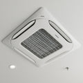 SDS HVAC Supply 2' x 2' 4-Way Ceiling Cassette Front Grille – White, 7 lb, Return Air Panel-2